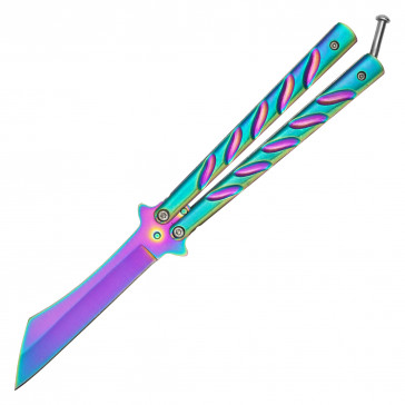 8.5" Butterfly Knife w/  Stainless Steel  Handle