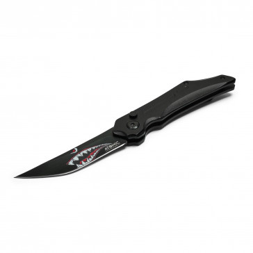 8" ATOMIC D2 Steel WarHawk Automatic Knife w/ Aircraft Aluminum Black Handle