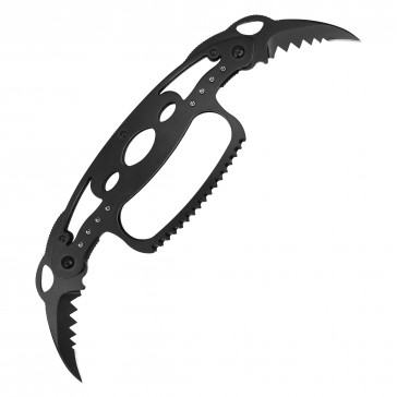 9" Black Convertible Knuckle Dual Blade Knife 