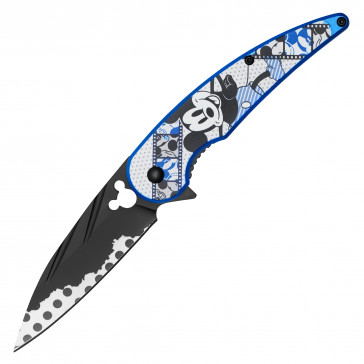 7.75" Mouse Cartoon Black Pocket Knife