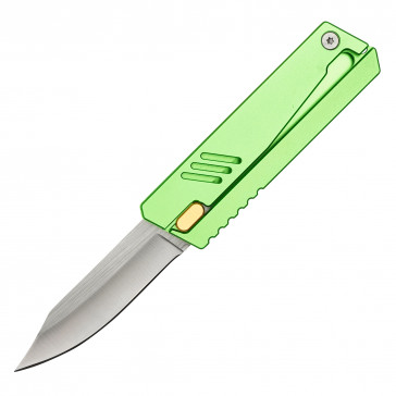 7" Green Handle Gravity Pocket Knife