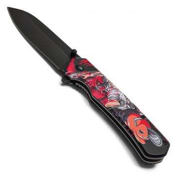 8" Assisted Open 3-D Printed Graphic Pocket Knife