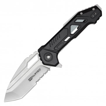 8"  MilSpec Tactical EDC Black Pocket Knife