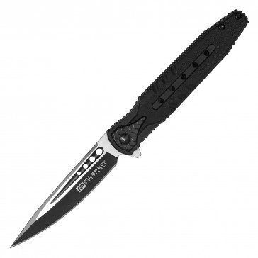 8"  MilSpec Tactical EDC Black Pocket Knife