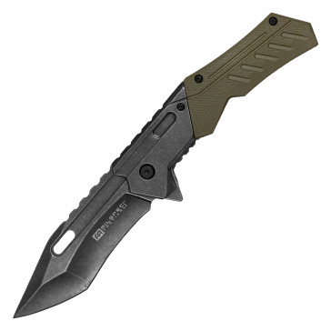 8.25"  MilSpec Tactical EDC Green Pocket Knife