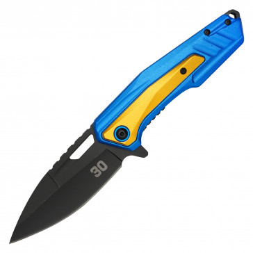 WARTECH - 8" Number 30 Blue & Gold Pocket Knife