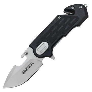 6" Black Pocket Knife w/ 3CR13 Steel Blade