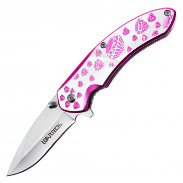 7" Pink Diamond Pocket Knife