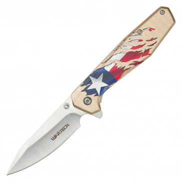 7.75" WARTECH Texas Flag Pocket Knife