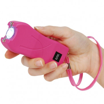 80-Million Volt Flashlight Pink Stungun Taser w/ Safety Pin