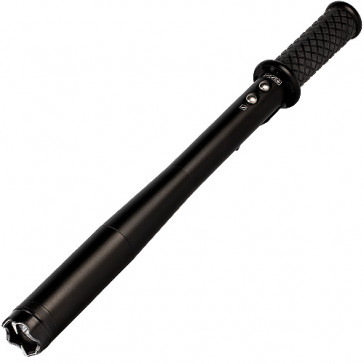 17" 80 Mill Volt Tactical Black Rechargeable Stun Bat w/ LED Flashlight