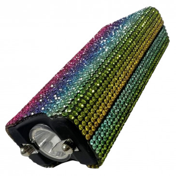 5.5" Rainbow Rhinestone Keychain Stun Gun
