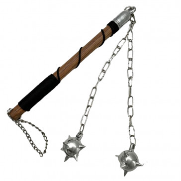 32" Overall Medieval Handmade 2-Ball Flail Mace