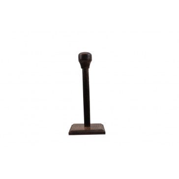 17” Black Wood Full-Sized Helmet Display Stand