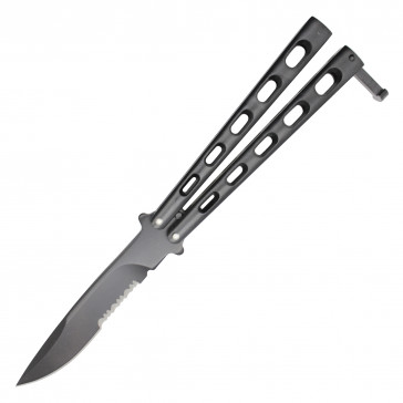 9" Black Butterfly Knife