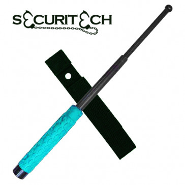 16” Stainless Steel Baton w/ Teal Rubber Handle
