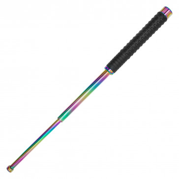 21” Rainbow Steel Baton w/ Rubber Handle