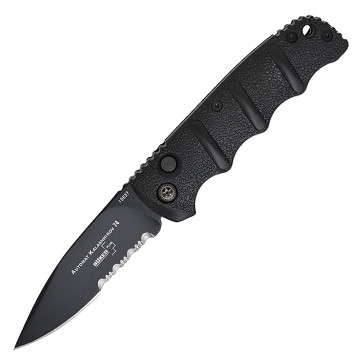 BOKER Kalashnikov Auto (AFTERMARKET)  - Drop Point Serrated Black D2 Blade & Handle