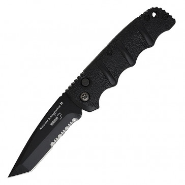 BOKER Kalashnikov Auto (AFTERMARKET)  - Tanto Serrated Black D2 Blade & Handle