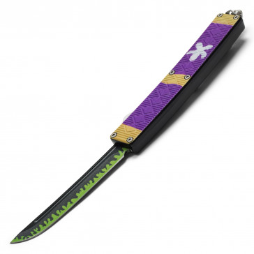 8.25" Anime Inspired Purple Oden Katana OTF Knife