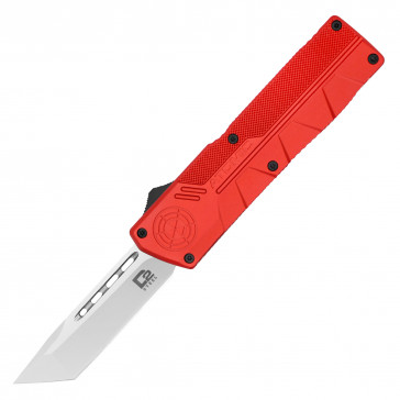 7.75" UltraLite Atomic USA Ruby Red OTF Auto D2 Steel Tanto Blade w/ Kydex Gift Box
