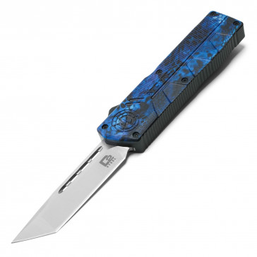 7.75" UltraLite Atomic USA Blue Cobra Snake Camo OTF Auto D2 Steel Tanto Blade w/ Kydex Gift Box