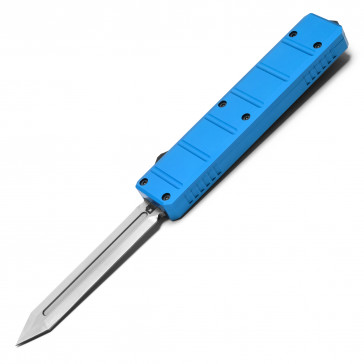 8.5" UltraLite Atomic USA Series 3 Sapphire Blue OTF Auto D2 Steel Gladius Double Edge Blade w/ Kydex Gift Box