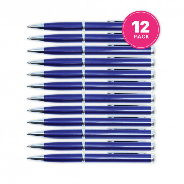 5.5" Blue Hidden Blade Pen (12-Pack)