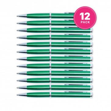 5.5" Green Hidden Blade Pen (12-Pack)