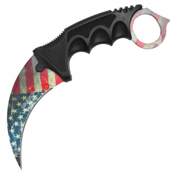 9" USA Flag Karambit Knife