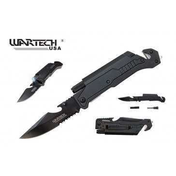 8.5" Spring Assisted Pocket Knife w/ Multi-Tools
