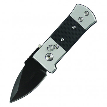 2" Mini Automatic Pocket Knife With Push Button, Safety Lock, and G10 Handle