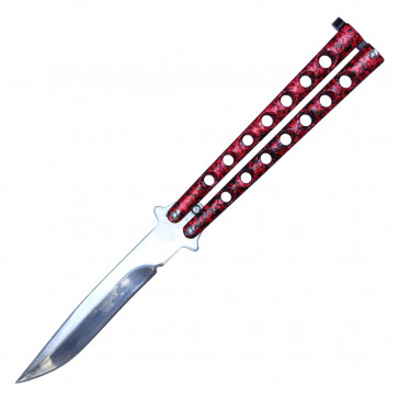 9" Red Balisong Butterfly Knife