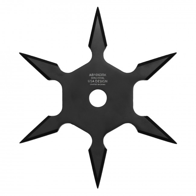 Wuu Jau Co, Inc - 6-Point Black Throwing Stars (3PC)