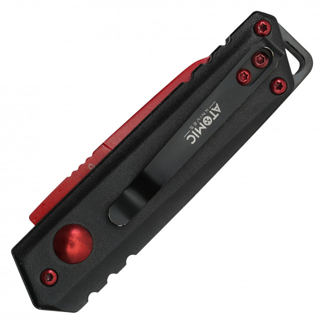 Wuu Jau Co, Inc - 5" ATOMIC Red Push Button Knife