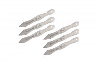 9" Set of 6 Chrome Throwing Knives