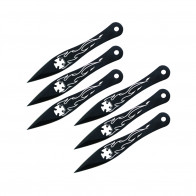 5.5" Set of 6 Iron Cross Throwing Knives