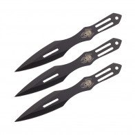 6" Set of 3 Black Throwing Knives