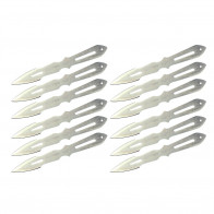 9" Set of 12 Super Chrome Throwing Knives