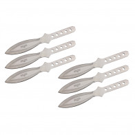 6.5" Set of 6 Chrome Throwing Knives
