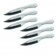 6.5" 6pcs set silver Jack the Ripper throwing knife