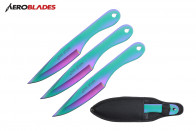 9" 3pcs set rainbow Jack the Ripper throwing knife