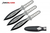 6.5" 3 pcs set two tones blade throwing knife