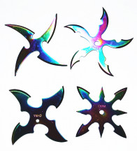 4 SET RAINBOW THROWING STAR W/CASE