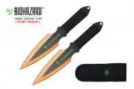 9 2pc set gold/black blade zombie thrower