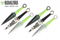 9" 6pcs set zombie throwing knife
