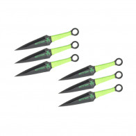 9" 6pcs set black zombie throwing knife