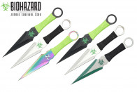 9" 6pcs set zombie throwing knife