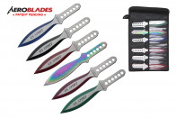 9" 12 pc set two tone throwing knife