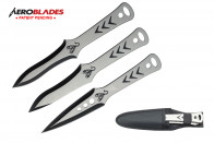 Set of 3 9" Assorted Blade Scorpion Throwing Knives